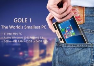 世界最小ミニPC GOLE GOLE1 Windows10 Android5.1 | DW230